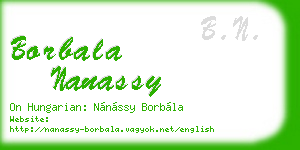 borbala nanassy business card