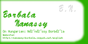 borbala nanassy business card